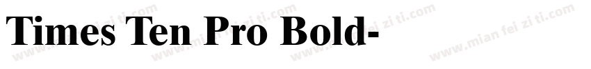 Times Ten Pro Bold字体转换